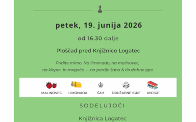 Sproščeno druženje pred Knjižnico Logatec za vse generacije